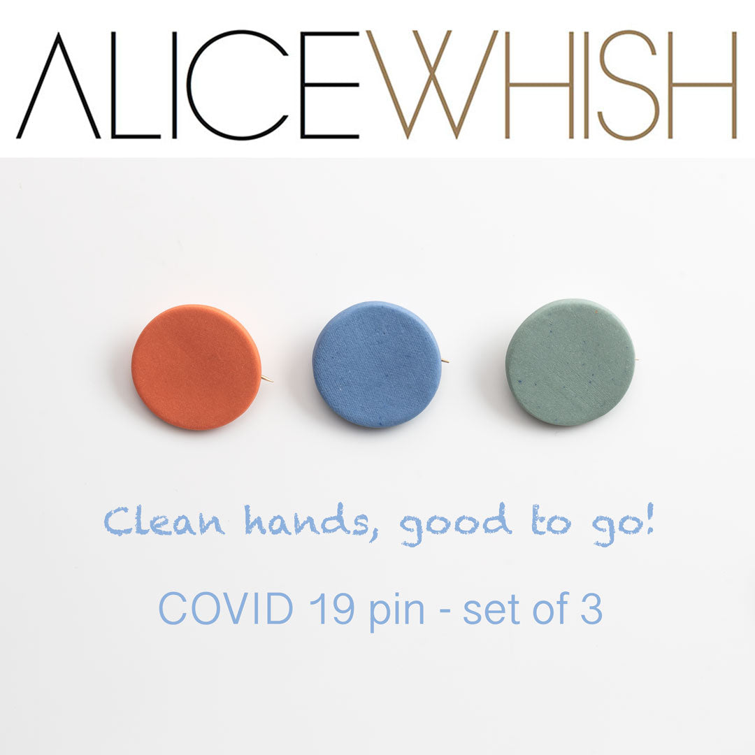 COVID 19 Pins set of 3