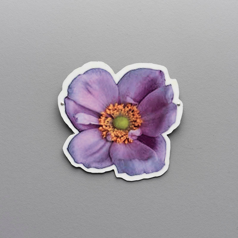 Wind Flower Purple - Brooch
