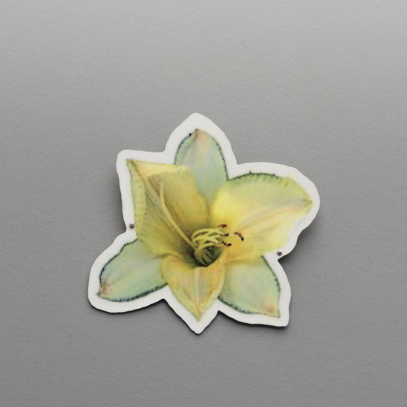 Brooch Yellow Lily 