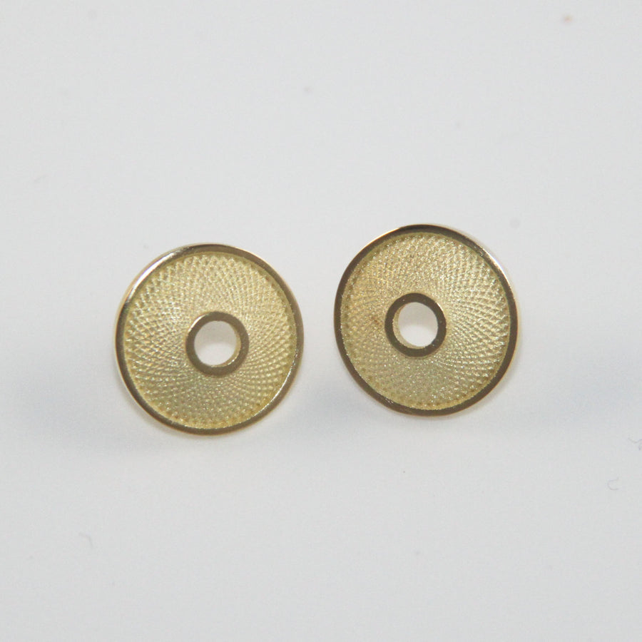 Yellow gold 18ct with fine texture surface - Earrings
